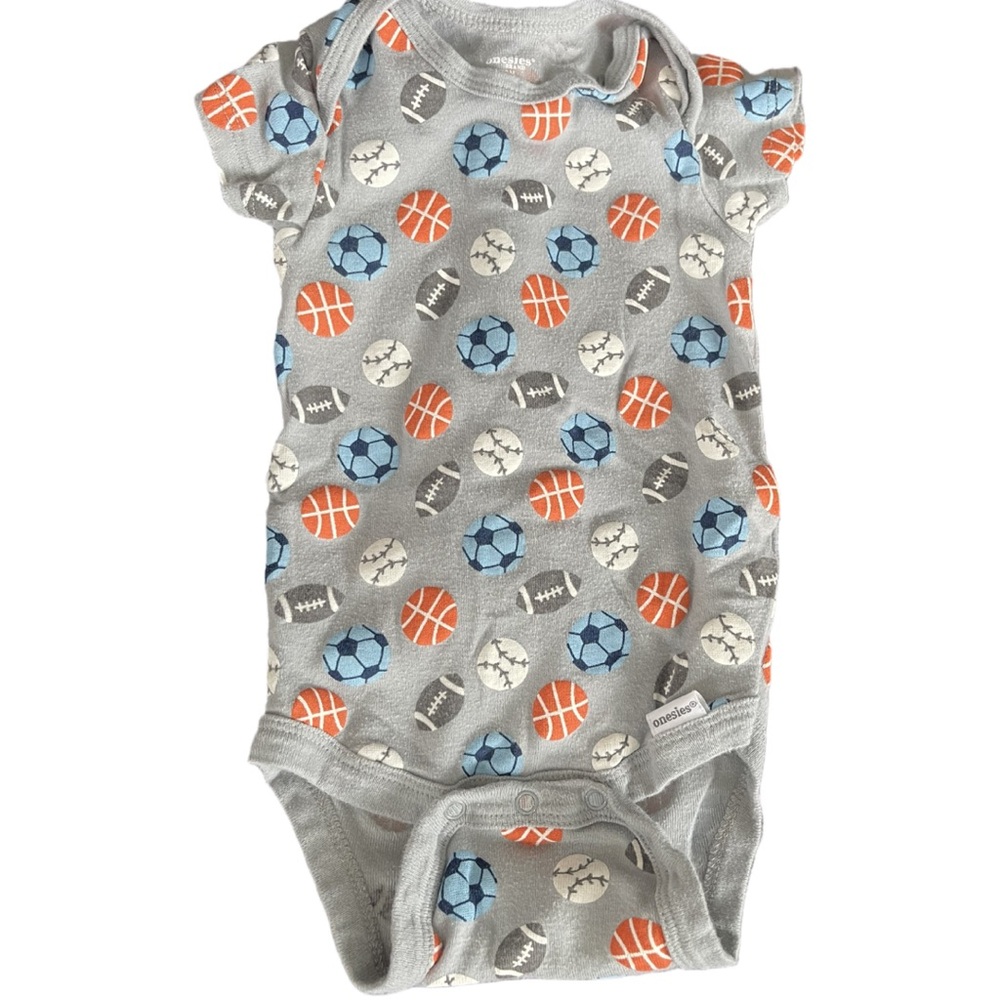 5/10$ Sports Print Baby Onesies 12M
